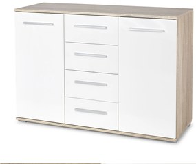 Komód Vida KM-4 (fehér + szonoma tölgy). 770762