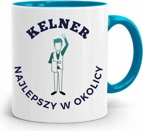 Pincérnek Kék Bögre A Legjobb A Környéken fényképes nyomattal