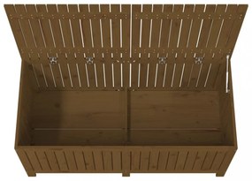 mézbarna tömör fenyőfa kerti tárolóláda 147x68x64 cm