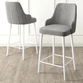 Enox Grey and White bárszék szett, 2 db, 2 db