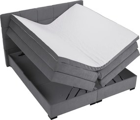 Boxspring ágy, 200x200, szürke, APRIL