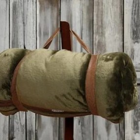 Pukka vadász zöld Flanel Fleece pléd hordozóval