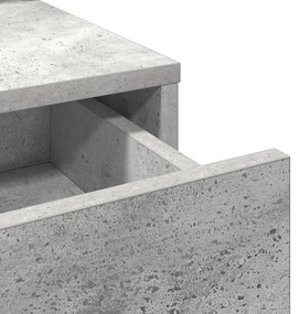 Sminkasztal Fiókokkal Beton Szürke 79x41x140 cm