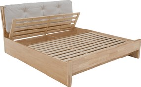 Franciaágy, 180x200, masszív fa, természetes, FLORENCIA