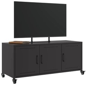 fekete acél TV-szekrény 100,5 x 39 x 43,5 cm