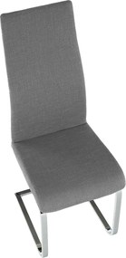 Étkezőszék, szövet sötétszürke/króm, AMINA