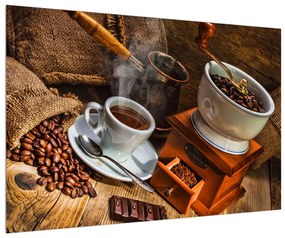 Egy csésze kávé képe (90x60 cm)