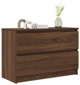 barna tölgyszínű szerelt fa TV-szekrény 80x35x54 cm