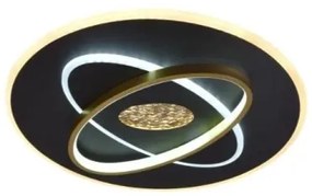 LED Dimmelhető mennyezeti lámpa LED/80W/230V fekete + távirányítás