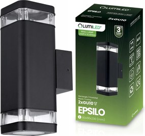 Kerti fali lámpa Kültéri homlokzati fali lámpa 2x GU10 Led