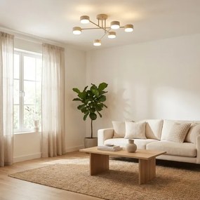 Brilagi - LED felületre szerelt csillár MONO 6xGX53/12W/230V bézs