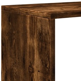 4 szintes füstös tölgy elválasztó könyvespolc 131,5x29x131,5 cm