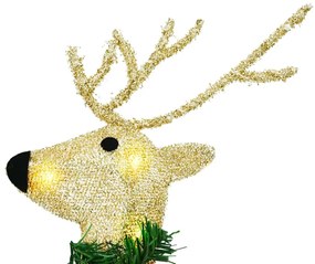 LED rénszarvasok 6 pcs Arany szövet