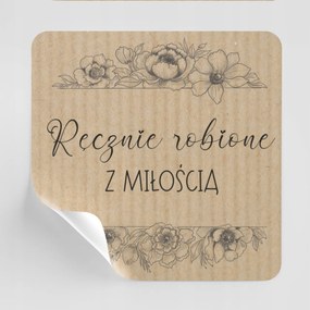 Kézzel készített kraft matricák szeretettel SL40