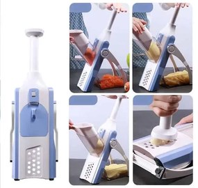 Többfunkciós állítható zöldségszeletelő - fehér-kék