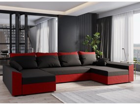 Sarok ülőgarnitúra U Paragon U (piros + fekete). 1057388