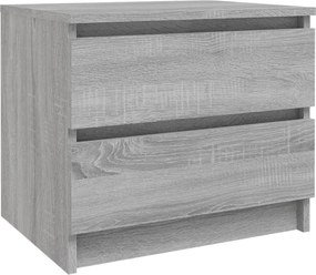 vidaXL szürke sonoma színű szerelt fa éjjeliszekrény 50 x 39 x 43,5 cm