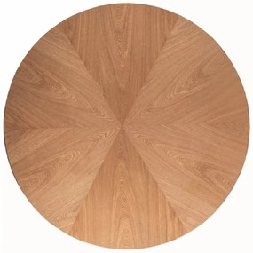 Kerek étkezőasztal ANGEL 120x120 cm, tölgy dekorral