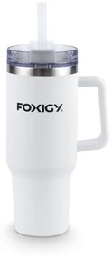 Autós thermo bögre szívószállal 1200 ml fehér