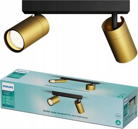 IP44 Fürdőszobai Mennyezeti Lámpa 2x GU10 Led Spotlámpa Reflektor Idris Philips