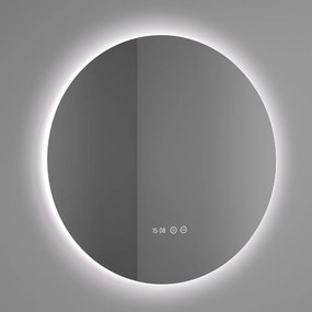 Kerek tükör LED világítással Ø60cm | Fényerő és színhőmérséklet szabályozás | Welland Type-1