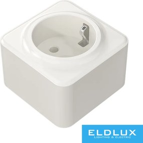 ELDIMPRESS Falon kívüli 2P+F konnektor gyerekvédelemmel Fehér IP20