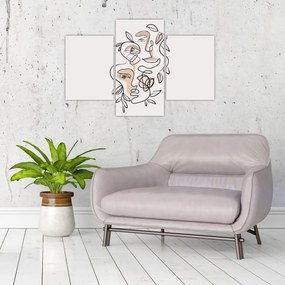 Kép - Line art arckezelés (90x60 cm)