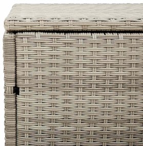 világosszürke polyrattan kerti tárolóláda 220x50x58 cm