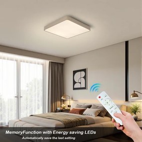 Brilagi-LED dimmelhető mennyezeti lámpatest POOL LED/36W/230V 3000-6000K 40x40 cm bézs+távirányítóval