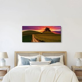 Mező és a színes ég képe (120x50 cm)