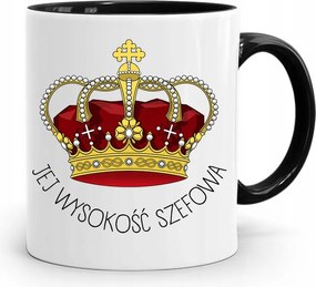 Fekete Bögre Ajándék Főnöknek Őfelsége fényképes nyomattal