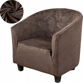 Klubszék Huzat Velúr Pálma Levelek Prémium Oeko-tex Barna