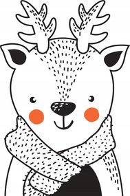 Fotótapéta Szarvas sálban Skandináv stílus a szobába 206x275 +ragasztó