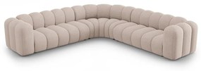 Bézs zsenília moduláris sarokkanapé Lupine – Micadoni