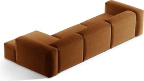 Téglavörös sarokkanapé (jobb oldali-heverő résszel) Bergamo – Cosmopolitan Design