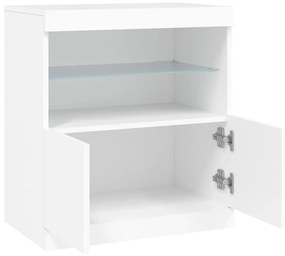 fehér tálalószekrény LED-világítással 60 x 37 x 67 cm
