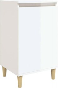 vidaXL magasfényű fehér szerelt fa éjjeliszekrény 40x35x70 cm