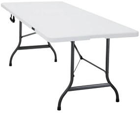 Casaria® Fehér összecsukható asztal - 183x76cm
