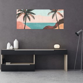 Kép - Pálmafák a tengernél (120x50 cm)