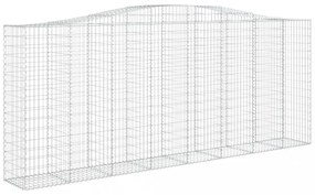 3 db íves horganyzott vas gabion kosár 400x50x160/180 cm