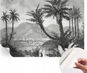 Design fali fotótapéta Öntapadós Trópusi oázis 152x104 cm