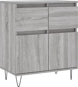 vidaXL szürke sonoma színű szerelt fa tálalószekrény 60 x 35 x 70 cm