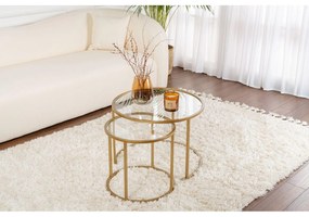 Dohányzóasztal Arany-Transparent-60-42