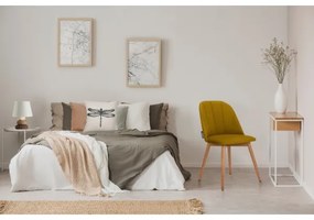 Étkezőszék BAKERI 86x48 cm sárga/világos tölgy