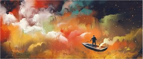 Kép - Az űrben úszó ember (120x50 cm)