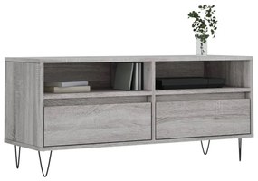 szürke sonoma színű szerelt fa TV-szekrény 100x34,5x44,5 cm