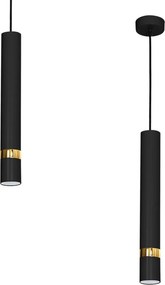 MILAGRO MLP6079 JOKER Hengeres Függesztett Lámpa Fekete, Arany GU10 IP20