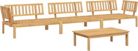 vidaXL 4 részes tömör akácfa kerti raklap ülőgarnitúra