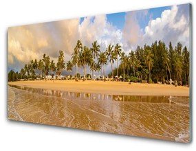 Üvegkép falra Beach Landscape 125x50 cm