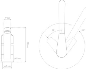 ALVEUS 1130434 - Mosogató csap NINA 13,5 cm gránit/fekete